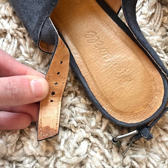 Madewell blue suede sling back heeled mules - Picture 16 of 16